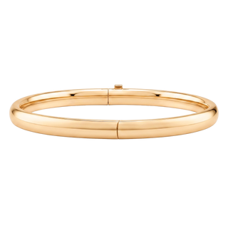 Hinged Bangle Bracelet with Smooth Design in Gold Filled