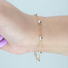 Video image preview for Finished Cable Stud (Satellite) Bracelet in 14K Gold-Filled with Sterling Silver Beads (1.00 mm - 1.50 mm)