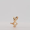 Video image preview for Square Four Prong Double Flat Wire Pendants in 14K Gold (3.00 mm - 5.00 mm)