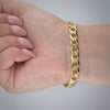 Video image preview for Finished Classic Curb Bracelet in Sterling Silver 18K Yellow Gold Finish (3.00 mm - 11.00 mm)