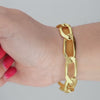 Video image preview for Finished Elongated Curb Necklace in Sterling Silver 18K Yellow Gold Finish (5.80 mm - 11.70 mm)