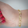 Video image preview for Finished Elongated Curb Necklace in Sterling Silver 18K Yellow Gold Finish (5.80 mm - 11.70 mm)