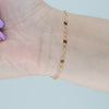 Video image preview for Finished Sparkle Alternating Valentino Paperclip Bracelet in 14K Gold-Filled (3.30 mm)