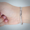 Video image preview for Finished Classic Curb Bracelet in 14K White Gold (1.23 mm - 5.20 mm)