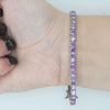Video image preview for Tennis Bracelet with Alexandrite Colored CZ in Sterling Silver (2 mm - 4 mm)