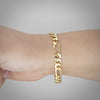 Video image preview for Finished Classic Figaro Semi-Solid Bracelet in 14K Yellow Gold (1.80 mm - 6.60 mm)