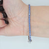 Video image preview for Tennis Bracelet with Blue Topaz Colored CZ in Sterling Silver (2 mm - 4 mm)