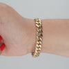 Video image preview for Finished Handmade Cuban Curb Bracelet in 14K Yellow Gold (4.00 mm - 11.00 mm)