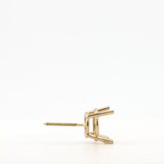 Round Four Prong Standard Weight Basket Earrings with Screw Post