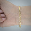 Video image preview for Finished Semi-Solid Curb Bracelet in 14K Yellow Gold (1.80 mm - 7.30 mm)