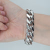 Video image preview for Finished Curb Necklace in Sterling Silver Rhodium Finish (15.00 mm - 20.00 mm)