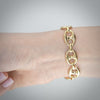 Video image preview for Finished Classic Puffed Mariner Link Semi-Solid Bracelet in 14K Yellow Gold (3.80 mm - 12.00 mm)