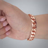 Video image preview for Finished Classic Curb Bracelet in Sterling Silver 18K Pink Gold Finish (3.00 mm - 11.00 mm)
