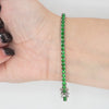 Video image preview for Tennis Bracelet with Emerald Colored CZ in Sterling Silver (2 mm - 4 mm)