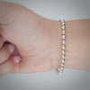 Video image preview for Finished Diamond Cut Round Bead Bracelet in Sterling Silver (2.50 mm - 5.00 mm)