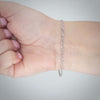 Video image preview for Finished Diamond Cut Round Cable Necklace in 14K White Gold (1.05 mm - 2.20 mm)