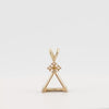 Video image preview for Triangle Shape V-End Pendants With 3 Accents in 14K Gold (3.00 mm - 9.00 mm)