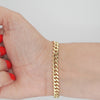 Video image preview for Finished Handmade Cuban Curb Bracelet in 14K Yellow Gold (4.00 mm - 11.00 mm)