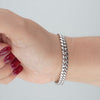 Video image preview for Finished Handmade Cuban Curb Bracelet in Sterling Silver (4.00 mm - 19.00 mm)