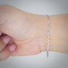 Video image preview for Finished Elongated Diamond Cut Cable Necklace in 18K White Gold (1.95 mm - 2.60 mm)