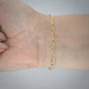 Video image preview for Finished Classic Figaro Semi-Solid Bracelet in 14K Yellow Gold (1.80 mm - 6.60 mm)