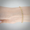 Video image preview for Finished Classic Puffed Mariner Link Semi-Solid Bracelet in 14K Yellow Gold (3.80 mm - 12.00 mm)