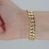 Video image preview for Finished Handmade Cuban Curb Bracelet in 14K Yellow Gold (4.00 mm - 11.00 mm)