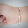 Video image preview for Finished Classic Curb Bracelet in 14K White Gold (1.23 mm - 5.20 mm)