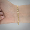 Video image preview for Finished Classic Figaro Semi-Solid Bracelet in 14K Yellow Gold (1.80 mm - 6.60 mm)