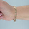 Video image preview for Finished Puffed Heart Bracelet in 14K Yellow Gold (4.30 mm - 8.00 mm)