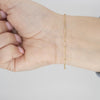 Video image preview for Finished Stud (Satellite) Alternating Cable Bracelet in 14K Yellow Gold (1.00 mm)