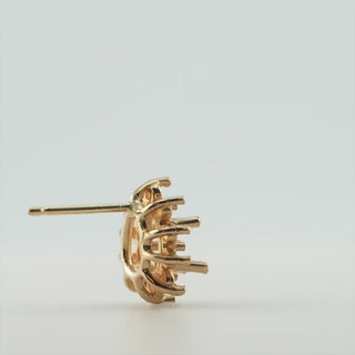 Pear Cluster Earrings with Push Post