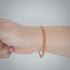 Video image preview for Finished Medium Round Curb Bracelet in Sterling Silver 18K Pink Gold Finish (3.50 mm - 4.90 mm)