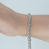 Video image preview for Finished Men's Classic Wheat Bracelet in Sterling Silver Rhodium Finish (4.00 mm - 9.20 mm)