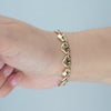 Video image preview for Finished Puffed Heart Bracelet in 14K Yellow Gold (4.30 mm - 8.00 mm)