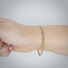 Video image preview for Finished Medium Round Curb Bracelet in Sterling Silver 18K Yellow Gold Finish (3.50 mm - 4.90 mm)