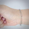 Video image preview for Finished Paperclip Cable Bracelet in 14K White Gold (2.50 mm - 3.50 mm)