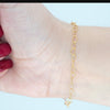 Video image preview for Finished Textured Alternating Heart Bracelet in 14K Gold-Filled (3.70 mm)