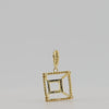 Square Four Prong Halo Pendant in 14K Gold (4.50 mm - 10.00 mm)