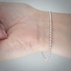 Video image preview for Finished Diamond Cut Round Bead Bracelet in Sterling Silver (2.50 mm - 5.00 mm)