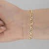 Video image preview for Finished Classic Figaro Semi-Solid Bracelet in 14K Yellow Gold (1.80 mm - 6.60 mm)