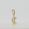 Video image preview for Square Four Prong Halo Pendant in 14K Gold (4.50 mm - 10.00 mm)
