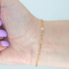 Video image preview for Finished Etched Alternating Valentino Paperclip Bracelet in 14K Gold-Filled (3.10 mm)