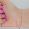 Video image preview for Finished Cable Necklace with Teal Enamel Beads in 14K Gold-Filled (1.20 mm)