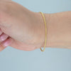 Video image preview for Finished Diamond Cut Round Semi-Solid Cable Bracelet in 14K Yellow Gold (1.50 mm - 3.80 mm)