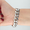 Video image preview for Finished Handmade Cuban Curb Bracelet in Sterling Silver (4.00 mm - 19.00 mm)