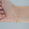 Video image preview for Finished Handmade Semi-Solid Rope Bracelet in 14K Yellow Gold (2.20 mm - 4.20 mm)
