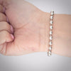 Video image preview for Finished Diamond Cut Round Bead Bracelet in Sterling Silver (2.50 mm - 5.00 mm)