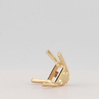 Four Prong Emerald Shape Heavy Solitaire Settings in Sterling Silver (3.50 x 2.60 mm - 16.00 x 13.00 mm)