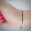 Video image preview for Finished Black Ruthenium Studded (Satellite) Curb Necklace in Sterling Silver (1.00mm)